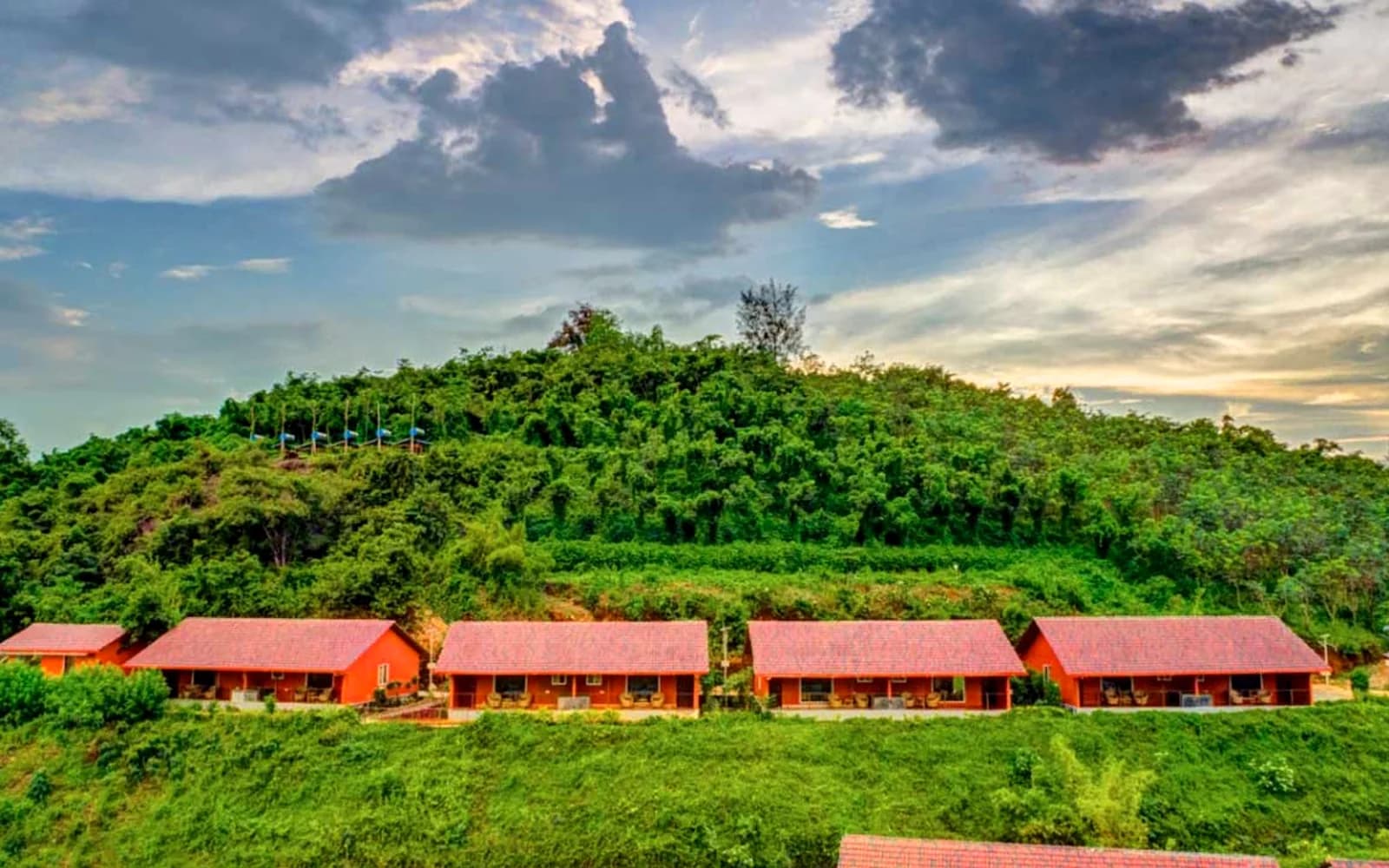 Cottages on the hillside at Estate Resort