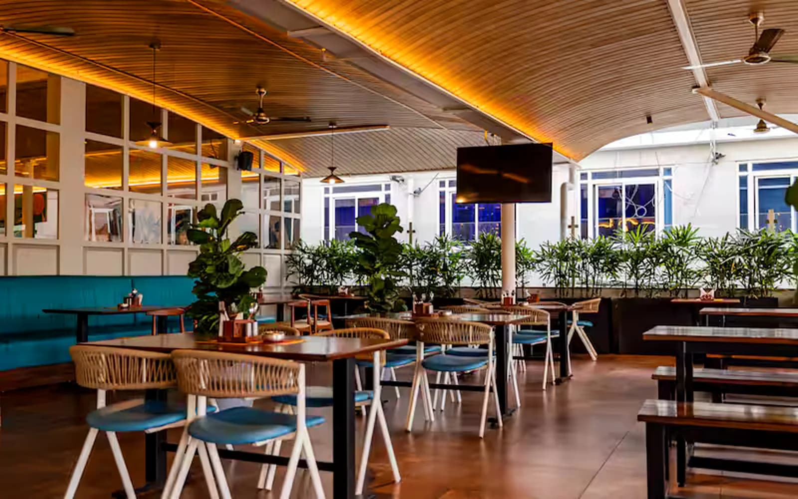 The open dining hall at Tamarind Restaurant