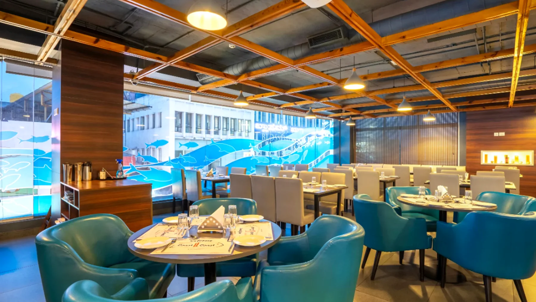 The dining room at Anupam's Coast to Coast