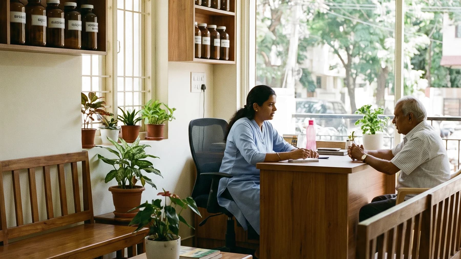 The reception area at IAIM Healthcare Hospital