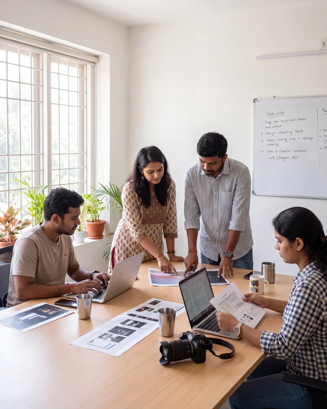 The 5xSME team working together in their Bengaluru studio